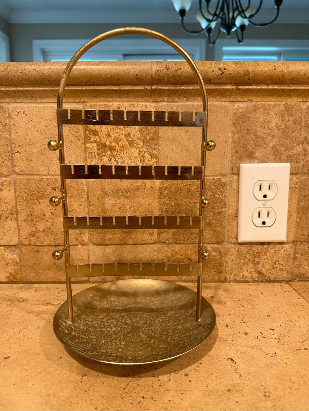 Gold Jewelry & Earring Stand Organizer - Unbranded